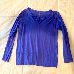 Fresh Produce Notch-Neck Long Sleeve Top